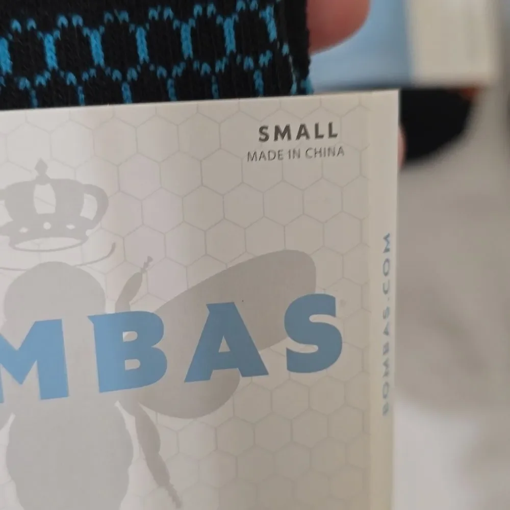 Bombas Black Athletic‎ Socks with Color Accents S
